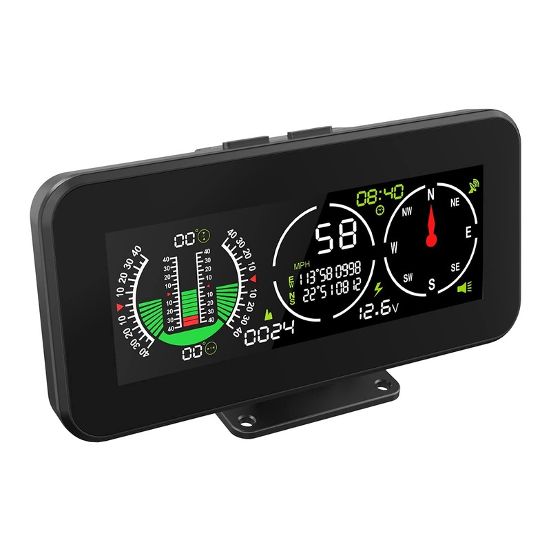 MOTOCOCHE GPS Digital Inclinometer Car Digital Inclinometer for Off-Road Vehicles,