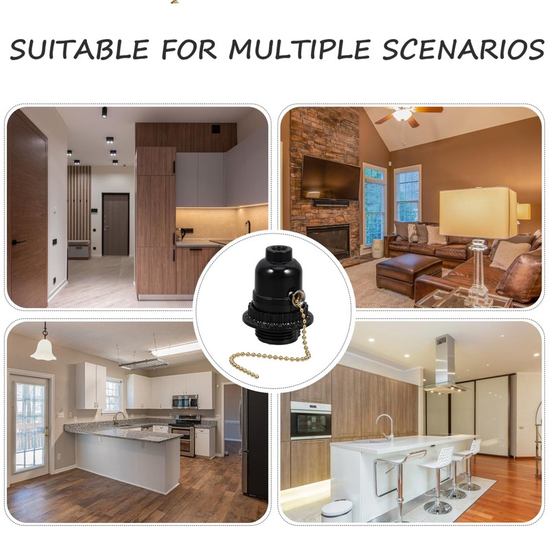 Operitacx Pull Light Fixture Pullswitch Lamp Holder Ceiling Light Socket