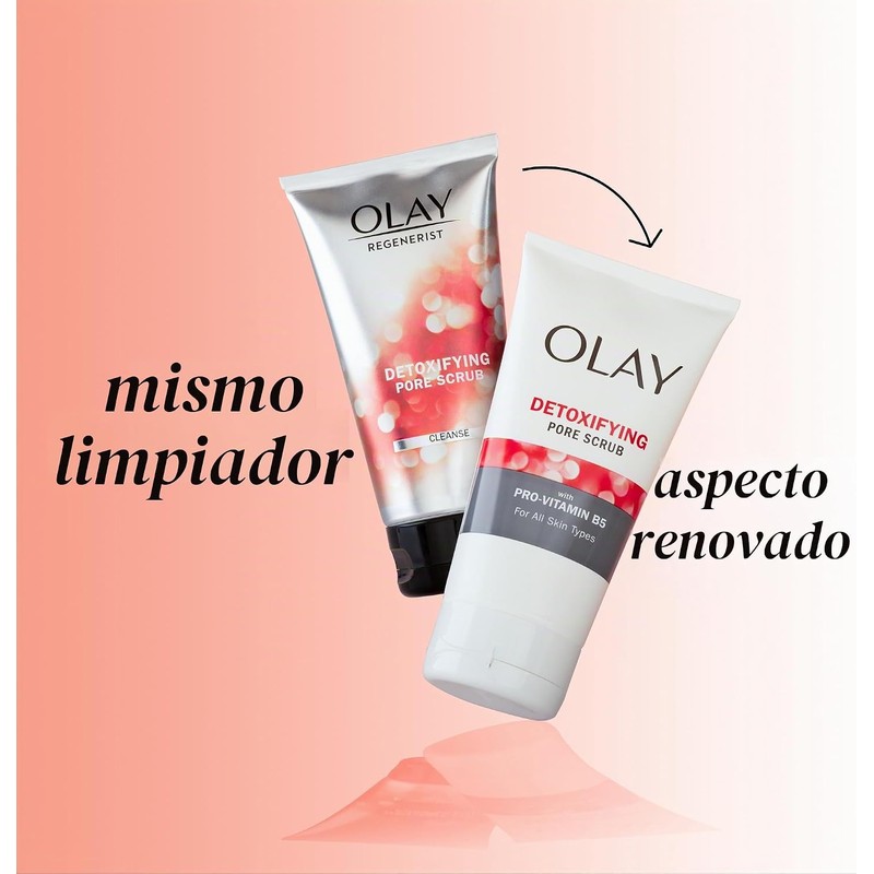Olay Limpiador Facial Exfoliante Regenerist Desintoxicante de Poros, 150 ml,