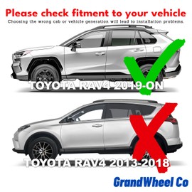 Window Deflectors Smoke Tinted Tape-On Side Window Vent Visor Deflectors Rain Guards Compatible with Toyota RAV4 2019-2025 - 6 pcs. GW0899