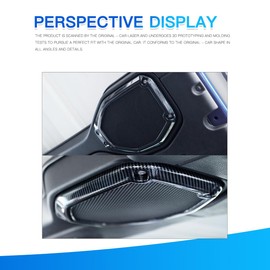 BARONG for Jeep Wrangler JL JLU 2018-2025 for Jeep Gladiator JT 2020-2025 Accessories Interior Top Roof Speaker Cover Trim (Carbon fiber pattern）