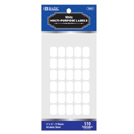BAZIC 1/2" X 3/4" White Multipurpose Label (510/Pack)