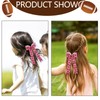 Football Hair Bow Ties for Women Cheer Hair Elastic Pink