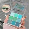 9 Colours Eyeshadow Palette - Avocado Green Eyeshadow Theme, Matte