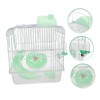 GANAZONO Double Layer Hamster Cage Transparent for Small Animals Hideout