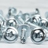 20 x Self-Tapping Screws with Flange - Rustproof, Galvanised -