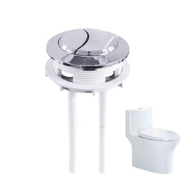 Toilet Push Button Replacement,Toilet Cistern Flush Parts,Round Head Dual Flusher Buttons,Toilets Water Tank Accessories,Easy to Install,Sturdy and Durable,for Bathroom Pedestal Water Tanks Repair