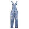 KIDSCOOL SPACE Girl Denim Overalls,Little Big Kid Washed Slim Jean