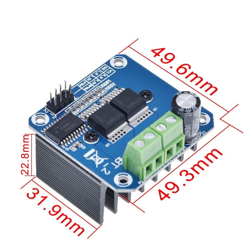 DollaTek BTS7960 5.5V to 27V 43A High Power Motor Driver