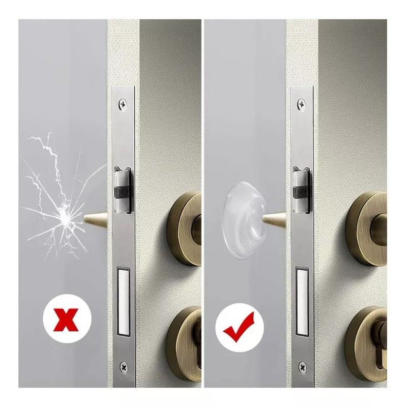 GAMAFOCUS Protector De Pared Tope De Silicona Para Puerta 9