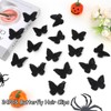24PCS Butterfly Clips Small Black Halloween Hair Clips for Women