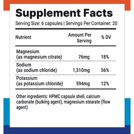 Nutri-Align Fasting Salts Fasting Electrolytes, 120 Capsules | Pure Electrolyte Capsules for Fasting - Intermittent & Extended Fasting | Sodium Potassium Magnesium Electrolytes | Sugar & Filler Free