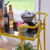 Linon Yellow Mid-Century Bar Cart