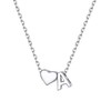 PROSILVER Small Initial Necklaces for Women Sterling Silver B Letter