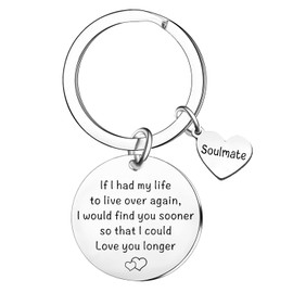Nimteve Couple Keychain Gifts for Him Her Boyfriend Husband Keyring from Girlfriend Wife Soulmate Wedding Anniversary Valentines Day Gifts