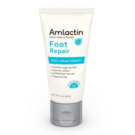 AmLactin Foot Repair Foot Cream Therapy, 3 Ounce Tube, AHA Cream