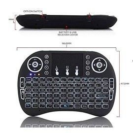 Mini i8 2.4G Air Mouse Wireless Keyboard With Touchpad, Rechargeable Handheld Remote for Smart TV, Android TV Box, KODI, Raspberry Pi, PC