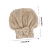 WOONEKY Coral Fleece Hair Dry Cap 3pcs Set Shower Drying