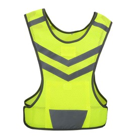 Keenso Chaleco Reflectante de Seguridad de Alta Visibilidad, Chaleco Ajustable de Alta Visibilidad para Deportes al Aire Libre Ciclismo Correr Senderismo (Amarillo Fluorescente) Ropa De Exterior Ropa De Exterior