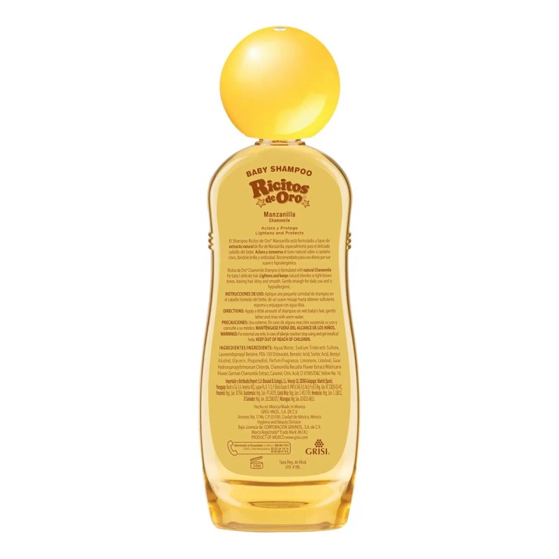Shampoo Ricitos Oro Manzanilla Hipoalergenico 800
