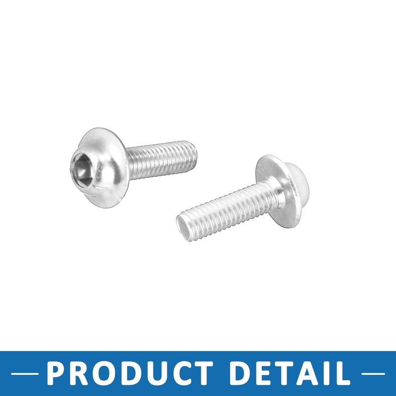 A ABSOPRO Motorcycle Windscreen Screw Silver Tone Black (Set of