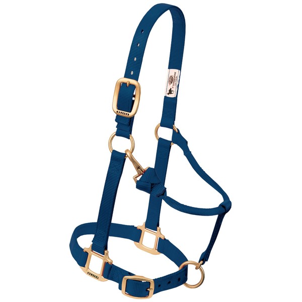 Weaver Leather Original verstellbares Pferdehalfter aus Nylon, kleines Pferd, Marineblau