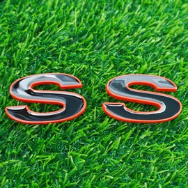 Side Door Rear Tailgate Trunk Emblem Nameplate 3D Badge Replacement for 96-02 SLP SS 12369965R 1Pc (Red Edge)