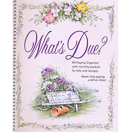 Product Concept What Due? Victorian Edition - Keep Track of Monthly Bills - with Pockets for Receipts, Bills, and Invoices. Spiral Bound 10x8