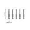QWORK® Schraubendreher Bits U Typ sicherheitsbits 1/4" Hex Shank 50mm
