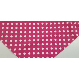 Buster Brown Dog Bandanas Dog Bandana, Tie On, Hot Pink, White, Medium Polka Dots, S,M - M