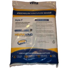 Veva 10 Pack Type F KBVF-10 Collection HepaVac Microallergen Vacuum Filter Bags (B166