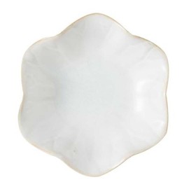 Ceramic Jewelry Dish Lotus Leaf Shape Jewelry Tray Decorative Trinket Plate Small Sauce Bowl Desktop Organizer for Earring Ring Bracelet Necklace, 1 Piece (White)