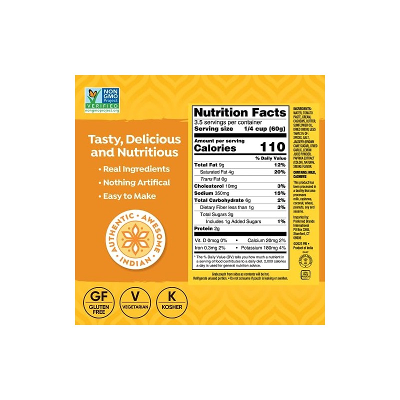 Tasty Bite Sauces Variety, Pack of 5, Butter Chicken, Tikka