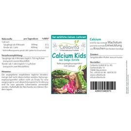 Cellavita Calcium kids (natürlicher Calcium Lieferant) Kalzium für Kinder (120g)