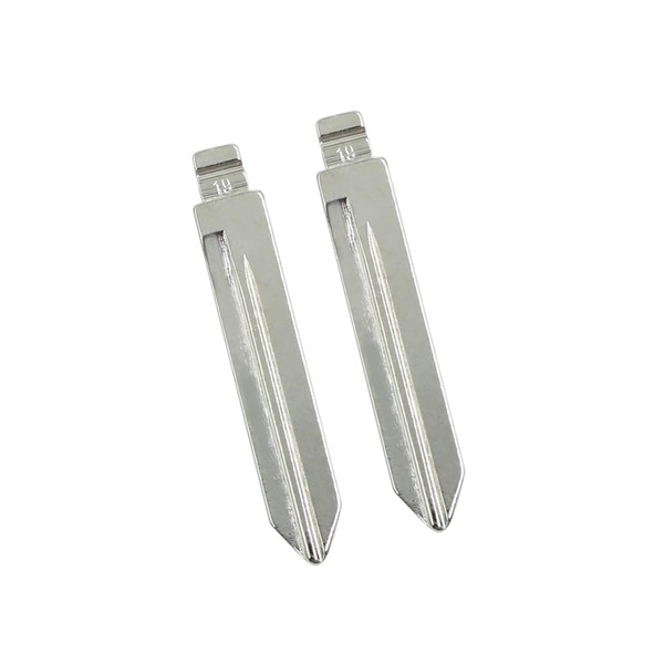 HEROFFIX 2pcs Metal Car Flip Remote Folding Key Blank Blade