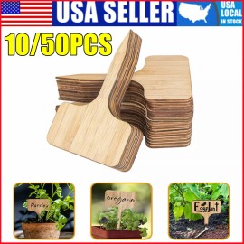 Unbranded 10/50Pcs Plant Label Wooden Succulent Name Tag Vegetable Garden Sign Home US - 10PCS