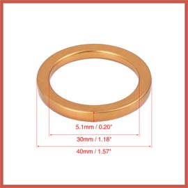 ACROPIX 10pcs 30mm ID 40mm OD Motorcycle Exhaust Muffler Pipe Gasket Copper Tone for Honda CG125 Car Parts