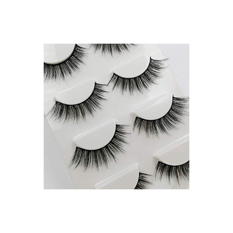 4 Pairs 3D Mink Eyelashes Makeup Natural False Eyelashes Long