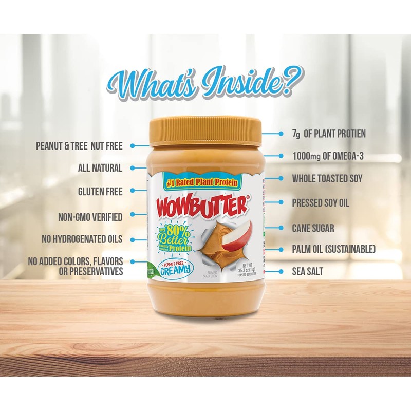 WOWBUTTER - Creamy Peanut & Tree Nut Free Spread -