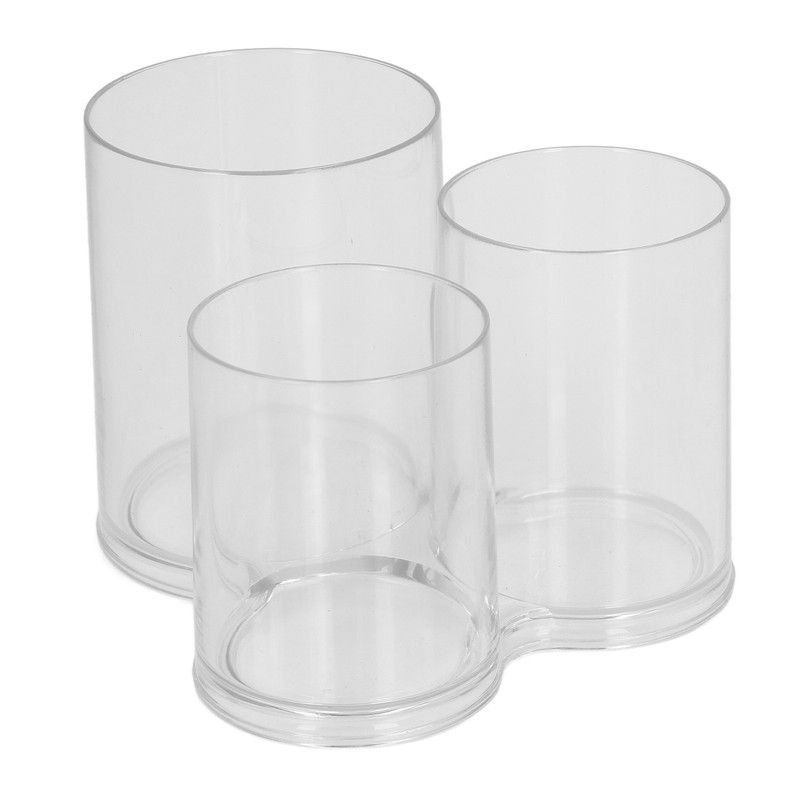 Clear Round Plastic Makeup Container Transparent Cylinder Makeup Brush Holder