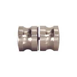 CRL Brushed Nickel Euro Style Back-to-Back Shower Door Knobs
