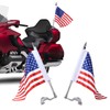 Trunk Lid Flag Pole Mount Kit with USA American Flag
