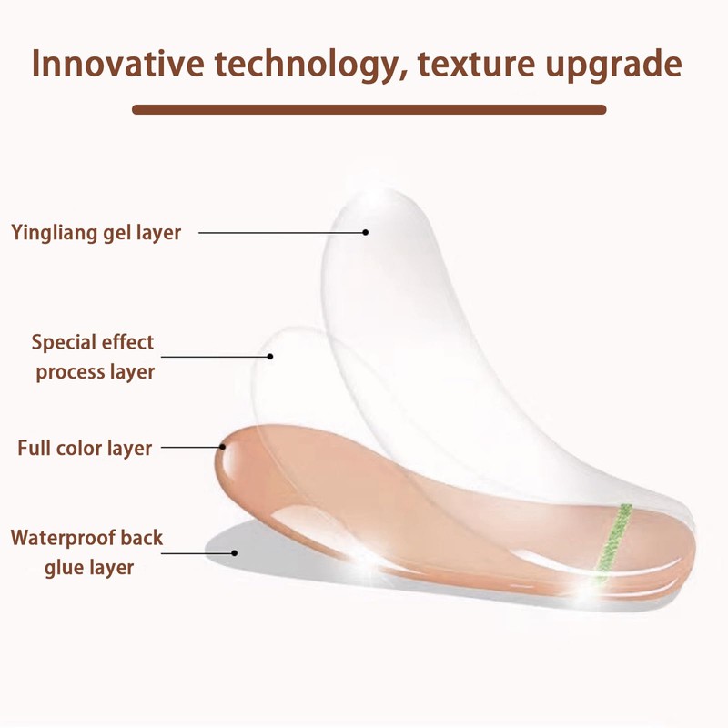 MUNSKT Nagelfolie Glitter Dunkelrot Gel Nail Nagelfolien Selbstklebend Gel Nail