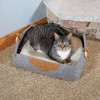 Kitty City Large Faux Leather Trimmed Felt Cat Cave, Felt