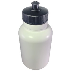 Inglasco Sher-Wood, White 1000ml Fatboy Sports Water Bottle, with Black Short Pull Top Lid