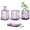 HBlife Bathroom Accessories Set, Lavender Purple Acrylic Bathroom Counter Set