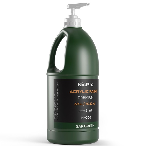 Nicpro Sap Green Large Acrylic Paint Set (69 oz, 2040