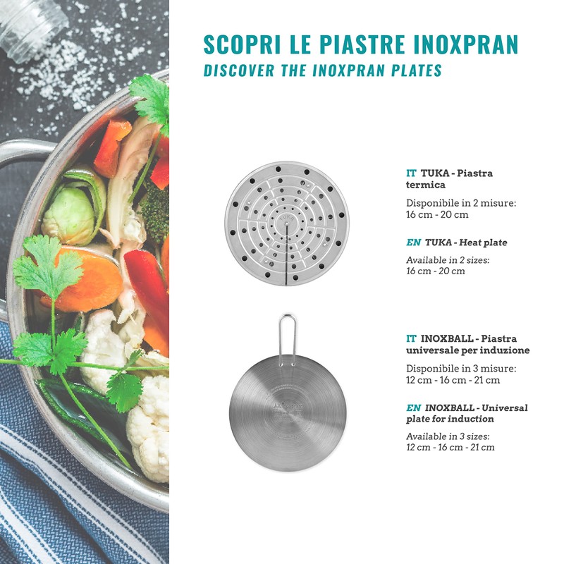 INOXPRAN Tuka Thermoplatte cm 20 Artikel für die Küche, Material,