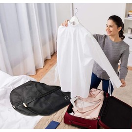 MADIOLA – Portatrajes Bolsas Colgantes para Trajes, Sacos, Chamarras, Camisas, Blusas, Vestidos. Portador de Ropa para Viaje. Protector de Ropa con Ventana para closet. Funda de Ropa (set 2: 100x60cm)