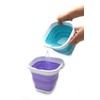 SAMMART 2.6L Super Mini Sqare Collapsible Plastic Bucket - Foldable